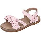 IASKDIN Sandalen Mädchen Blumen Sandals Sommer Strandsandalen