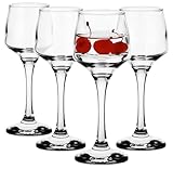 Glasmark Krosno Schnapsgläser 4er Set 75 ML Gläser Set Für Schnaps Vodka Glas Shots Likör Schnapsglas Shotgläser Likörgläser Geschenkset Wodka Transparent 4 x 75 ML, Durchsichtig