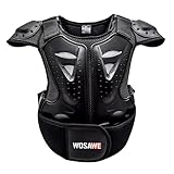 WOSAWE Kinder Motorradjacke Brustpanzer Weste-Schutz Motocross Enduro Sport mit Protektoren für 4-15 Jahre alt Kinder M