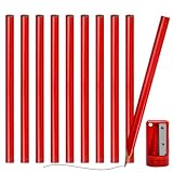 Wisebom 10 PCS Zimmermannsbleistifte, Baubleistifte Rot Zimmermannsbleistift Oval Bleistift baustelle mit Bleistiftanspitzer für Markieren und Anzeichnenauf der Baustelle (oval)