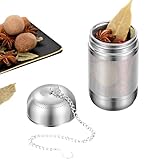 - Edelstahl -Gewürzinfuser, extra feines Mesh lose Blatt -Teesimer, langlebiger Gewürzkugel, langlebiger Steeper | Wiederverwendbarer für schwarze Rooibos Kräutergrünes Bla