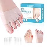 Impoditiongs Silikon Zehenspreizer für Damen und Herren, Hallux Valgus Korrektur, Weiche Zehenpolster gegen Reibung und Druck, Bequeme Zehentrenner für Tag und Nacht