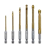 Hexagonal Shank Drill Bits 6PCs Set Verbesserter Für Stabilität Beim Schneiden Von Aufgaben Handwerkskunstbohrungen