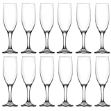 Generisch Sektglas Glas für Champagner Prosecco Aperitifs Dessertkreationen und Cocktails 150 ml schöne und schwere Ausführung 12 Stück Set