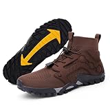 ENEN Wanderschuhe Herren Leicht, Trekkingschuhe Atmungsaktiv Sommer Bergschuhe, rutschfeste Outdoor Wanderstiefel Unisex für Mountainbike (2026 Braun,38)