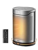 DREO Keramikheizung 318,1500 W, elektrische Heizungen für Schlafzimmer,freistehend,Überhitzungs-und Kippschutz,einstellbarer Thermostat, Kindersicherung, Energieeinsparung 40%,leise,12-Stunden-Timer