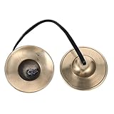 ibasenice Glocke aus reinem Kupfer Becken läuten Glocken für das Handwerk Handglocken Windspiel Beckenfilze die uhr appel watchs Instrumentenspielzeug kleines Fingerinstrument Kupfernickel