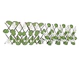 AOKWAWALIY Anlage Sichtschutz Für Den -zaun Gitterplatten Imitiertes Blumenzaundekor Holzgitter Wand-sichtschutz Zaunelement Aus Außengitter Kunstpflanze Weiß Hölzern Klettern Rahmen