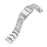 20 mm Metall-Uhrenarmband, kompatibel mit Seiko SPB143 63MAS Super-O Boyer gebürsteter V-Verschluss