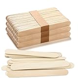 150Stück Holzstäbchen,Holzmundspatel,Verschiedene Holzspatel Waxing,Einweg Kosmetik Spatel zur Haarentfernung,mit runden, sauber geschnittenen Kanten | Ideal auch für Bastelarbeitem 1.8cm x 15cm