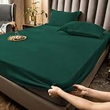 Tospass Winter Plüsch Spannbettlaken 200x200cm Flauschige Flanell Warme Fleece Biber Samt Cashmere Touch Winter Spannbetttuch Kuschelig Bettlaken für Boxspringbett Topper Matratze bis 30cm Hohe