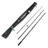 Zite Fishing 3,60m Karpfenrute 3-teilig 3lbs - Composite Carbon-Blank - Steckrute Rutschfester Griff - Angelrute fürs Karpfen-Angeln