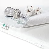 Makian Wasserdichte Betteinlage 90 x 40 cm/Matratzenauflage für Beistellbetten & Wiegen - Molton