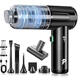 Pourbibi Handstaubsauger Akku,Handstaubsauger,25000Pa Autostaubsauger,Verbessert Mini Staubsauger mit Bürstenlosem Motor,3-Gang Auto Staubsauger Für Auto,Haus, Küche,Camping & Tierhaar Reinigun