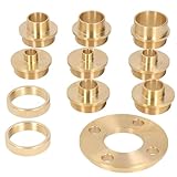 BRRNOO Eckklemmen für Holzbearbeitung, -Jig mit Lock -Nut Adapter Router Zubehör 11PCS/Set Messing Vorlage Router Guides Kit Vorlagen für Holzbearbeitung Holzbearbeitungswerkzeug