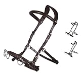 NETPROSHOP Leder Kappzaum Longierhilfe für Bodenarbeit Schwarz Größe Pony Cob Full XFull, Groesse:Pony, Farbe:Braun