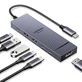 UGREEN Revodok Pro 10Gbps USB C Hub HDMI 4K@60Hz USB C Adapter 2*USB A 3.2 & 2*USB C 3.2 USB C auf USB Adapter PD 100W Kompatibel mit iPhone 16 Serie, iPad Pro/Air, Mac mini M4/M4 Pro, Steam Deck usw.