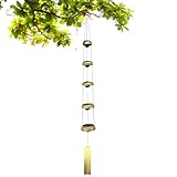 Windspiel, Metall-Klangspiel, Dekoration für den Außenbereich, handgefertigtes Kupfer, rostfreie Dekorationen für Veranda, Strand, Balkon, Weihnachten, Rasen, Hof, Fenster, Garten, Zuhause