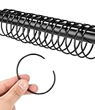 42 Stück Gardinenringe Vorhangringe,Duschvorhanghaken Schwarz Duschvorhangringe Rostfrei,58mm Rundringe Vorhang Clips Duschvorhang Metallklammern,Vorhänge und Gardinenstangen mit Schnappverschluss
