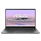 ASUS Chromebook CX14 CX1405CTA Laptop | 14' FHD 16:9 IPS Display | Intel Core 3-N355 | 8GB RAM | 128GB eMMC | Intel UHD | ChromeOS | QWERTZ | Rock Grey