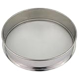 IWEIGN 1 Stück Lebensmittelfilter 4-500m Rund Edelstahl Laborsieb Diaphragma Standardsieb Küchenmehl Pulverfilter Sieb Bodensieb (8 Maschen 2800 Mikron, 25 cm Durchmesser)