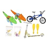 Milisten 1Satz Mini Finger Bike Dinosaur DIY Modellset Fingerfahrrad Für Schreibtisch Deko Fingerbike Scooter Dinosaurier Und Zubehör Für Kreative