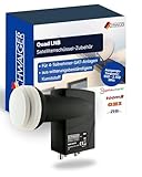 SCHWAIGER Quad LNB digital I Low Noise Blockconverter für 4 Teilnehmer I witterungsbeständig & robust für störungsfreien SAT-Empfang I ohne Multischalter betreibbar & geeignet für Multifeedanlagen