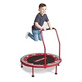 Radio Flyer 2-in-1-Kindertrampolin, rotes Minitrampolin für Kleinkinder im Alter von 3 bis 6 Jahren