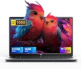 Tivique 15.6 Zoll Laptop,N-97 Prozessor bis zu 3.6GH,16GB DDR4 512GB SSD,Notebook Geeignet für Studium und Beruf,Unterstützung WiFi 5, BT5.0, 3*USB3.2,5000mAh