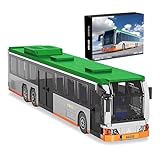 SymGrpu Stadt Bus Bausteine Bausatz, Großraumbus Klemmbausteine für Erwachsene, STEM Pädagogisches Fahrzeug Modell Spielzeug, Kreatives Geschenk für Kinder ab 14 Jahren (712 PCS)