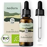 nedura® BIO Zedernholzöl [100% NATURREIN] - Aus echtem Zedern-Öl - Duftende ätherische Öle - Ideal für Diffusoren, Duftlampen, Aromatherapie - 30ml