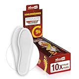 THERMOPAD Sohlenwärmer - DAS ORIGINAL: 5, 10 oder 30 Paar Wärmepads (erhältlich in 5 Größen) - Einlegesohle für 9 Stunden Wärme I Fußwärmer Pads I Extra warme Wärmesohle XL für Schuhe & Skischuhe
