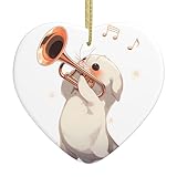 Weihnachten Keramik Herz Anhänger Hängende YYHWHJDE Seal Blähen Trompete Bild Weihnachtsdekoration für Weihnachtsbaum Supermarkt Zuhause