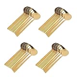 SAROAD 48x Runde Kaffeeloeffel Edelstahl Mini Teeloeffel Zucker Dessert Loeffel Eiscreme Suppenloeffel Kueche Zubehoer (Gold)
