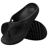 HHTTXXYY Hausschuhe Damen Cloud Slider Frauen, Damen Slider Für Komfort, Cloud Slider Frauen Für Badezimmer, Dusche Und Outdoor Gebrauch, Damen Slider-schwarz-36