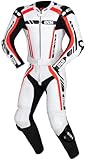 IXS Sport RS-800 1.0 2-Teiler Motorrad Lederkombi, weiß/schwarz/rot, 52