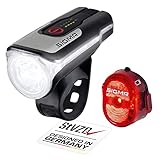 SIGMA Sport - LED Fahrradlicht Set Aura 80 und NUGGET II | StVZO zugelassenes, akkubetriebenes Vorderlicht und Rücklicht