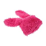 TOVINANNA Plüsch Hasenmütze mit Ohren Warmes Winter Hut Cosplay Bunny Headpiece für Damen Winddichter Kopfschutz für Ski Snowboard Outdoor Aktivitäten