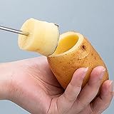 Ananasschneider und Entkerner - Edelstahl Ananasschäler, Apfelentkerner, Apfelausstecher, Apfelstecher, Apfelkernausstecher, Apfel Entkerner, für Ananas, Kartoffeln und Karotten usw (1Set)