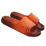SMMZRF Hausschuhe Männer Plattform Pantoffeln rutschfeste Badezimmer Pantoffeln Frauen Mules Flip Flops Sandalen-Orange-39-40