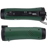 Tomvorks LED -Taschenlampe, Kurbel Hand Notbrenner Radio -Power Bank Alarm mit Grün