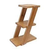 pflanzenständer, blumenstand, blumenstander Blumenregal pflanzenhocker pflanzentopf blumentopf hoch indoor holz seule Garten Blumentreppen Pflanzentreppe Ablagen deko gold metall weiß schwar