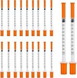 20 Stück1ml Plastiktube, 30G Kunststoff Mehrzweck-Messwerkzeuge(8mm),einzeln verpackt