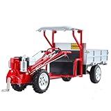 RYUEXING for 1/16 Bauernhof Traktor Legierung Simulation Auto Spielzeug Modell Tür Öffnung Sound Und Licht Lenkung Stoßdämpfung Auto Sammlung Ornamente(Red)