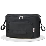 ZONSUSE Multifunktionstasche für Babys, Kinderwagen Aufbewahrungstasche, Wickeltaschenaufhänger, wasserdicht, Universal (Schwarz)
