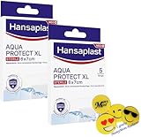 ▓ DOPPELPACK ▓ Hansa plast Aqua Protect XL - Pflaster, je 5 wasserdichte Wundpflaster in Größe 6 x 7 cm - Wundverband fürs Wasser - Baden, Duschen, Schwimmen +1 gratis ManyMore Radierer