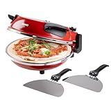 DOMO DO9284PZ Pizzaofen 'My Express Pizza' rot - Keramikstein - 1200 W