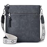 Roulens Mittel Damen Umhängetaschen, Leicht Damen Schultertasche aus Veganes Leder, Crossbody Bags für Frauen mit Verstellbar Abnehmbar Breiter Gurt