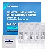 NanaCare Steril Nacl 0,9 Kochsalzlösung zum inhalieren 30 Ampullen á 4 ml & x10 Reinigungstücher-Inhalationslösung- Geeignet für inhalationsgerät, Inhaliergeräte für erwachsene,Vernebler inhaliergerät