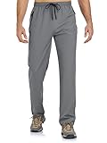 BondiTrekk Jogginghose Herren Reißverschlusstasche Sporthose Lang Sport Hose Trainingshose Laufhose Yogahose Sweatpants Hosen mit Gummizug für Herren(Grau,L)